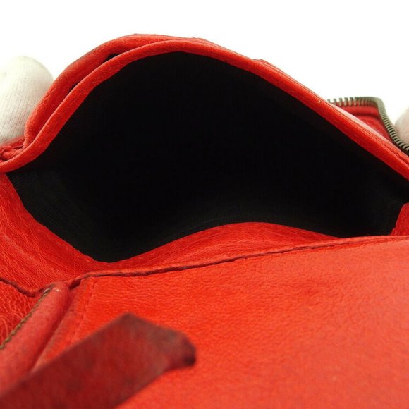 BALENCIAGA two-fold mini wallet leather Auth used T18475 - Picture 9 of 16